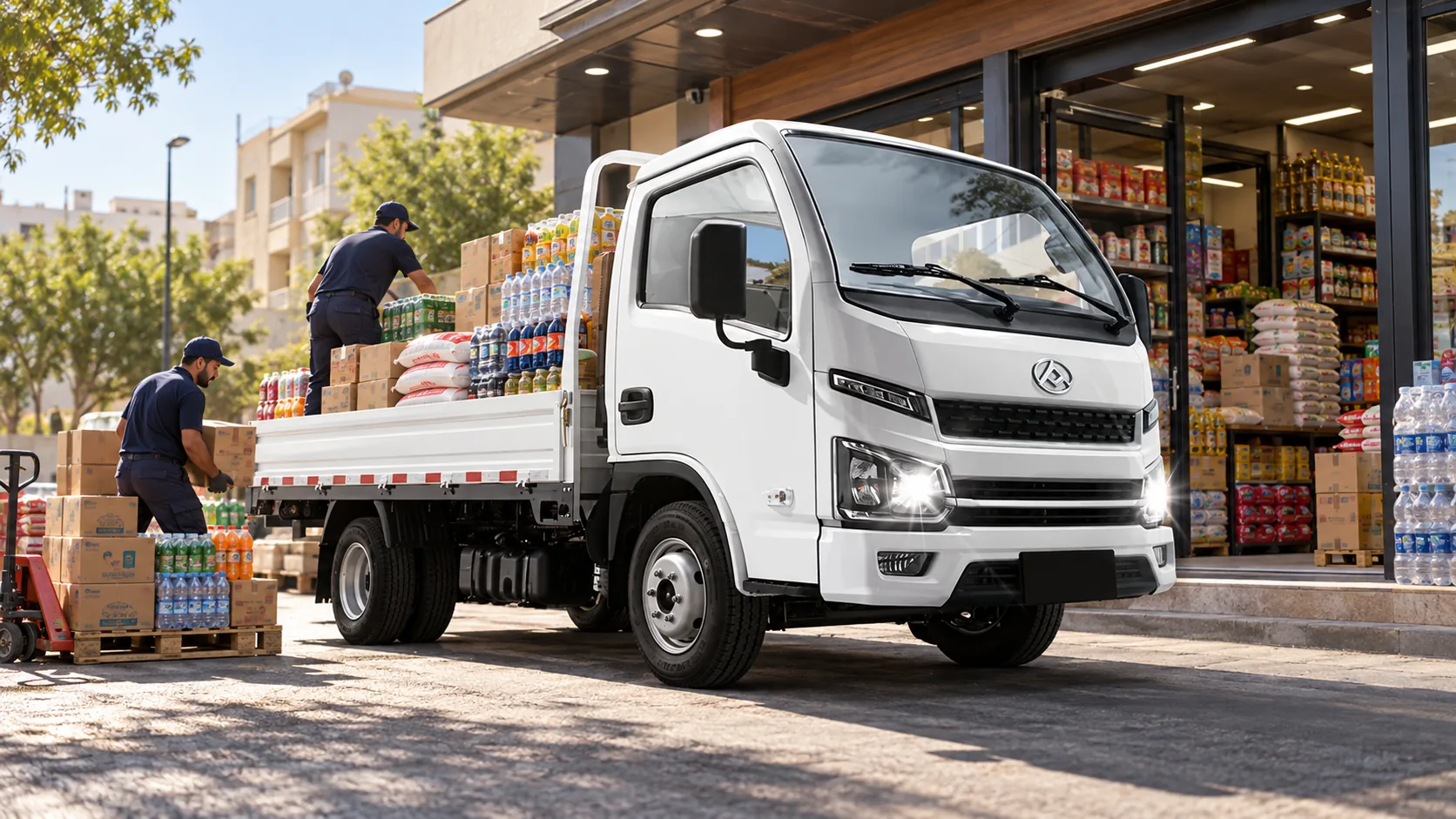 MAXUS S80 transportando mercadería, escena ilustrativa